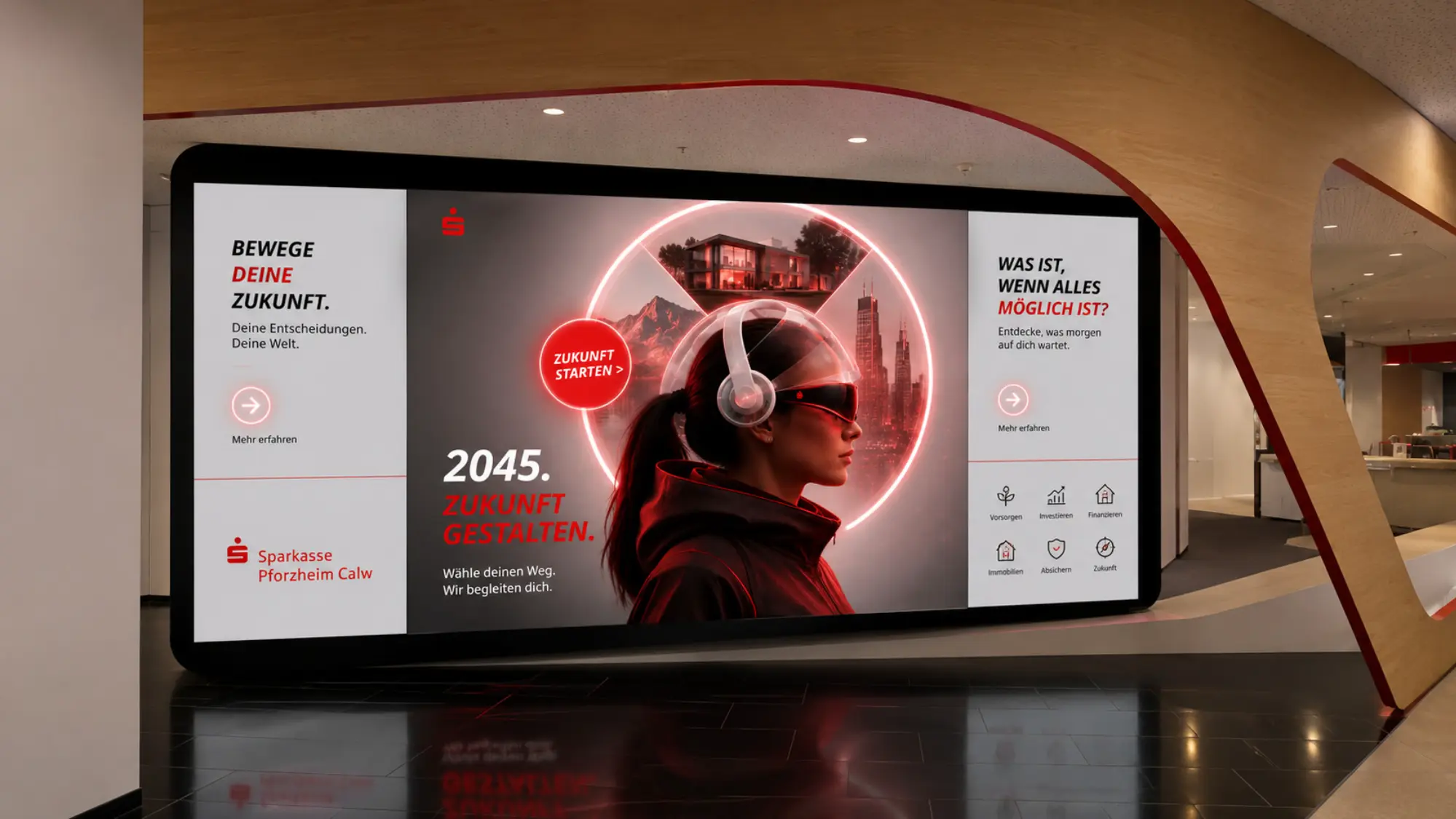 Interaktive Mediawall-Installation von Luftschloss