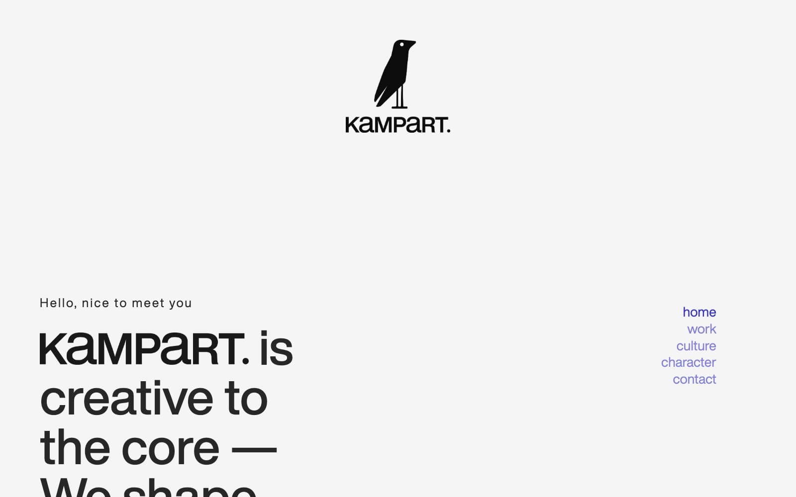 Startseite der Kampart-Website